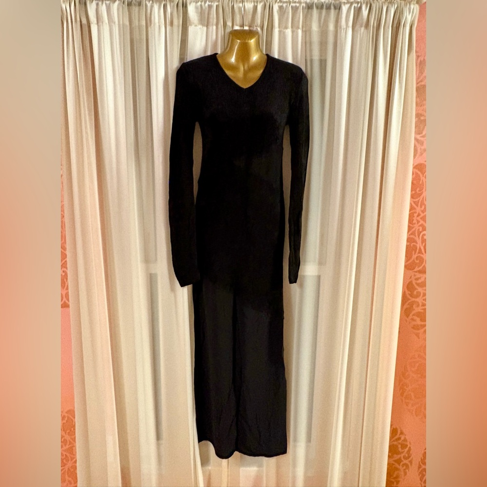Elegant Black Long Sleeve Dress